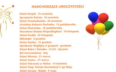Zaplanowane uroczystości na rok szkolny 2022/2023