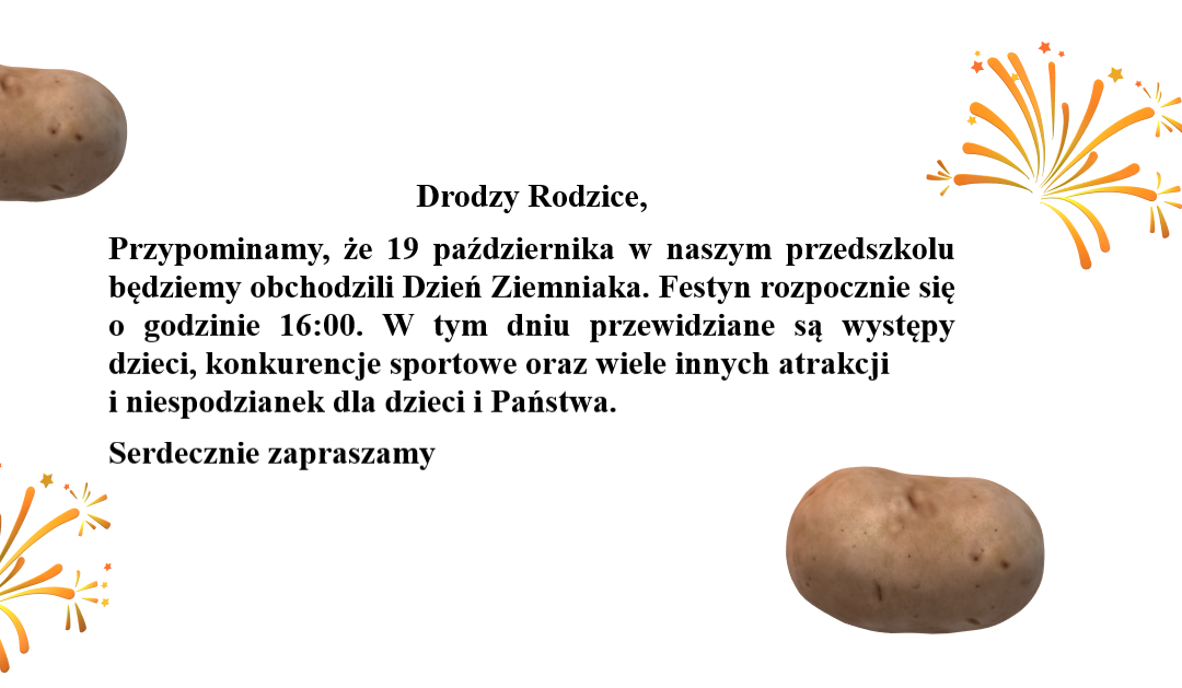 Dzień Ziemniaka- 19 października 2022