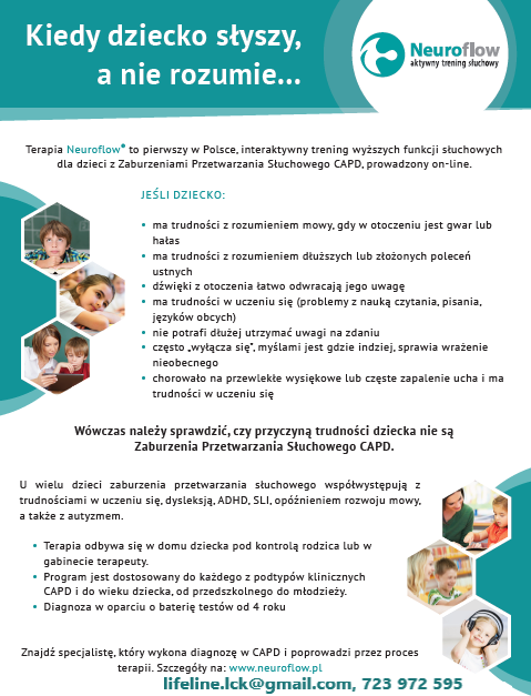 Darmowa ankieta dla rodziców, dotycząca zaburzeń przetwarzania słuchowego