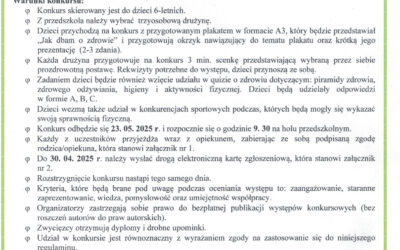 Międzyprzedszkolny konkurs o zdrowiu ,,W zdrowym ciele zdrowy duch”.