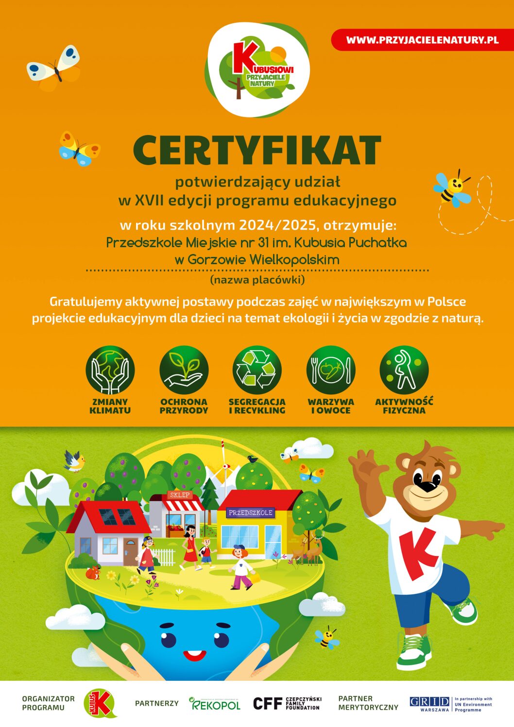 ,,KUBUSIOWI PRZYJACIELE NATURY”