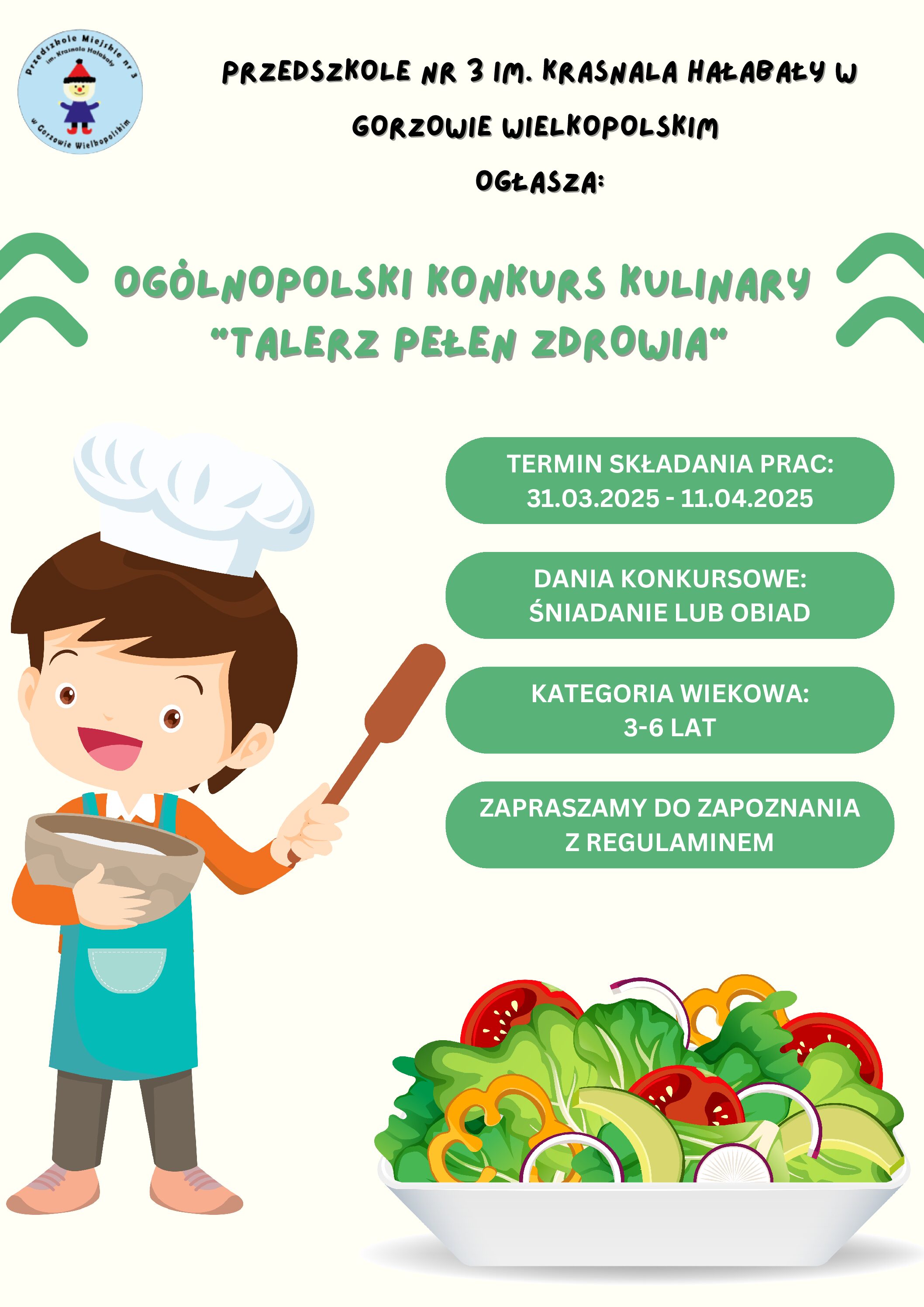 OGÓLNOPOLSKI KONKURS KULINARNY„TALERZ PEŁEN ZDROWIA”