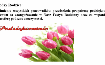 Podziękowanie dla Rodziców