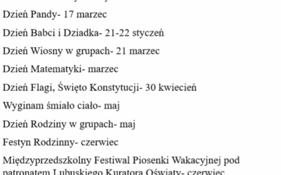 UROCZYSTOŚCI PRZEDSZKOLNE