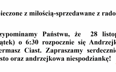 Andrzejkowy Kiermasz Ciast