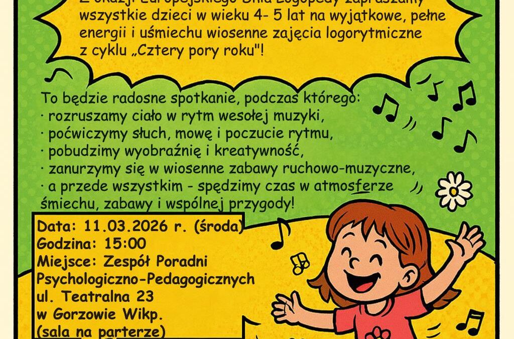 WIOSENNE ZAJĘCIA LOGORYTMICZNE